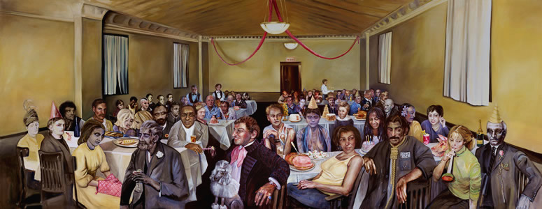 suicide painting Tina Mion Suicides painting by Tina Mion, art in La Posada Hotel, Winslow, AZ.